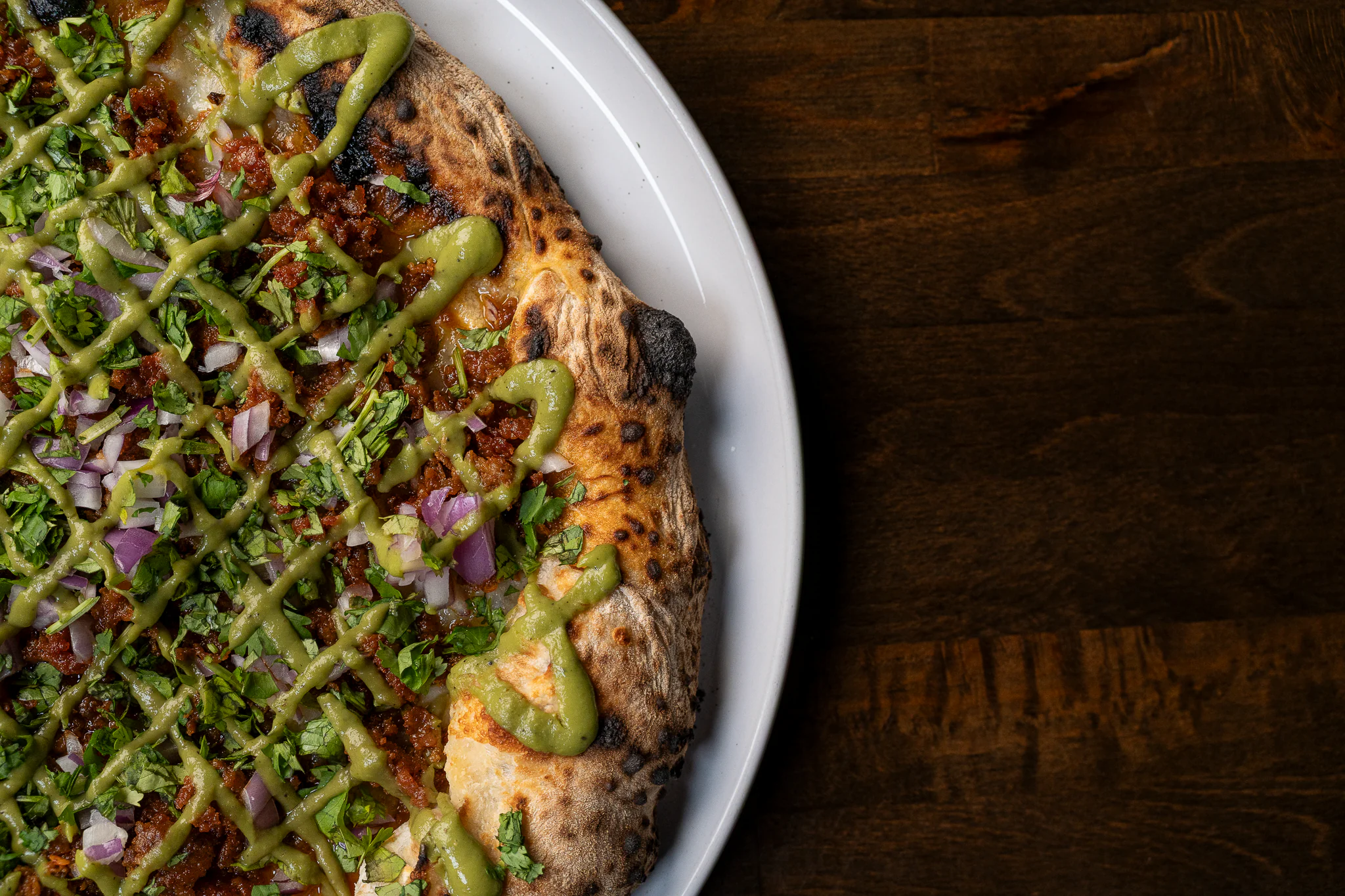 Upclose of the Chorizo Pizza at El Fornino